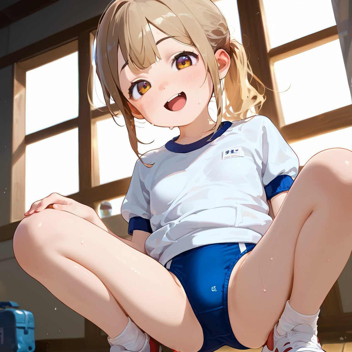 サンプル画像4:つるぺた体操服少女が中出し懇願してくる04(ロリもち) [d_474659]