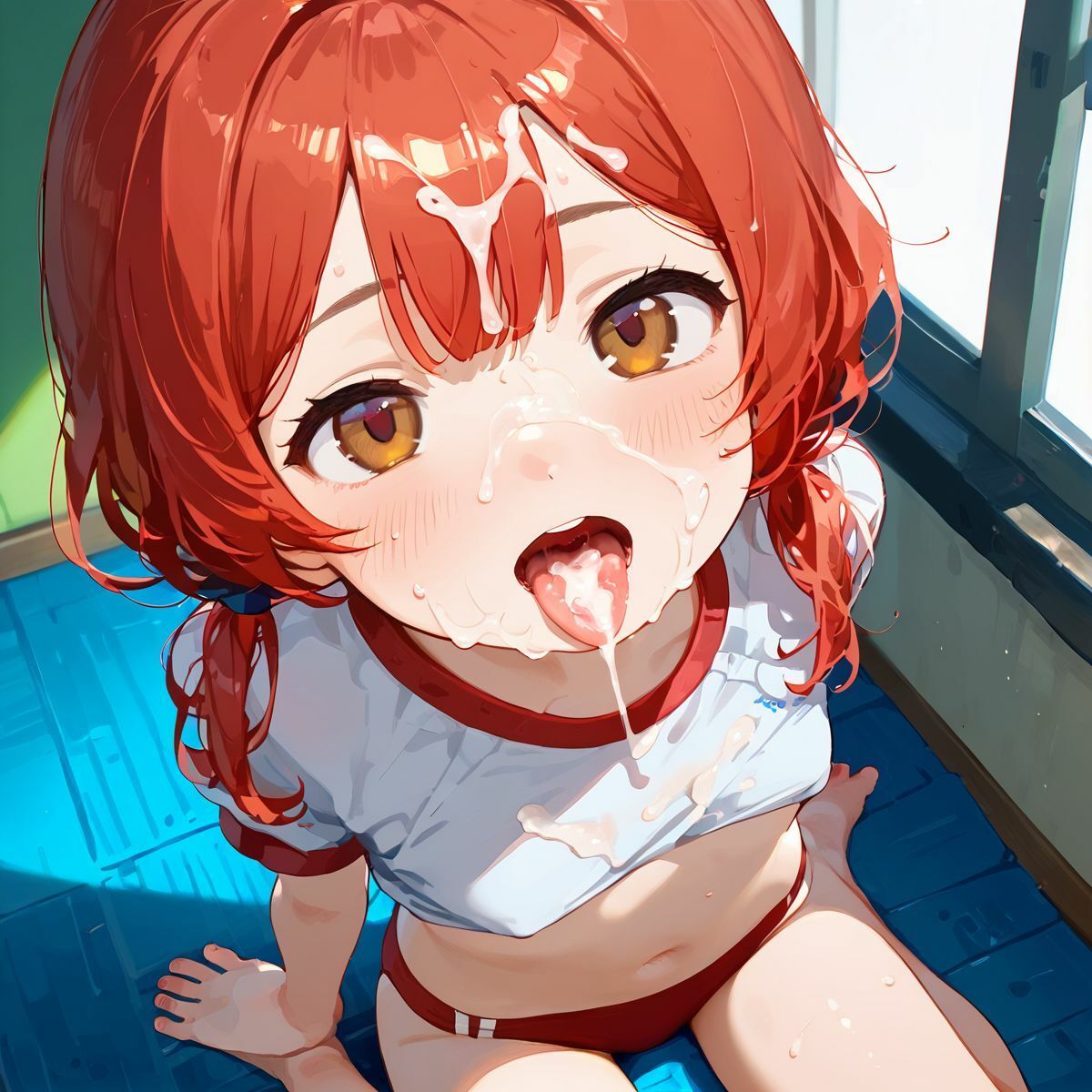 サンプル画像1:つるぺた体操服少女が中出し懇願してくる05(ロリもち) [d_474662]