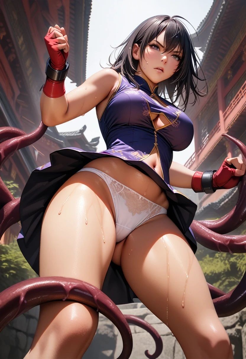 サンプル画像1:チャイナドレスカンフーガール触手遭遇戦闘パンチラ画像集(榊原大造) [d_474690]