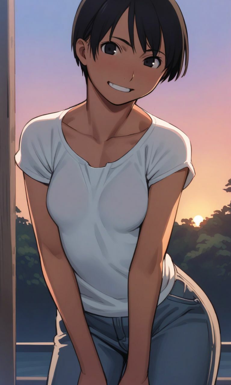 サンプル画像5:ボーイッシュな女子大生と、お祭りデートする。(ハラメウメ) [d_474740]