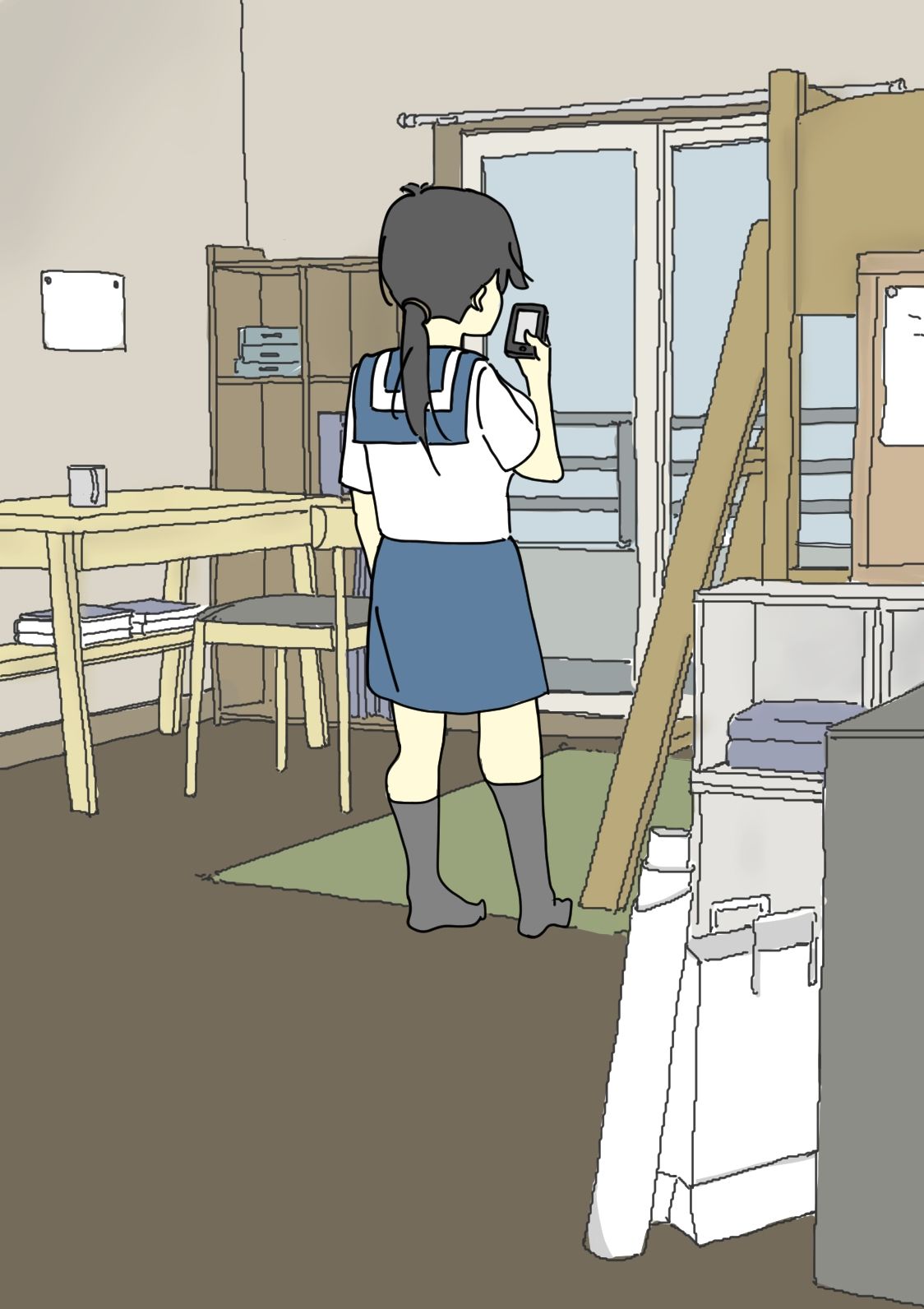 サンプル画像2:【朗報】気弱で巨乳なJKの部屋を盗撮できた件(六実) [d_474744]