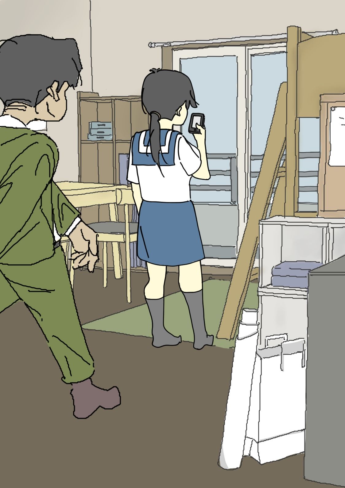 サンプル画像3:【朗報】気弱で巨乳なJKの部屋を盗撮できた件(六実) [d_474744]