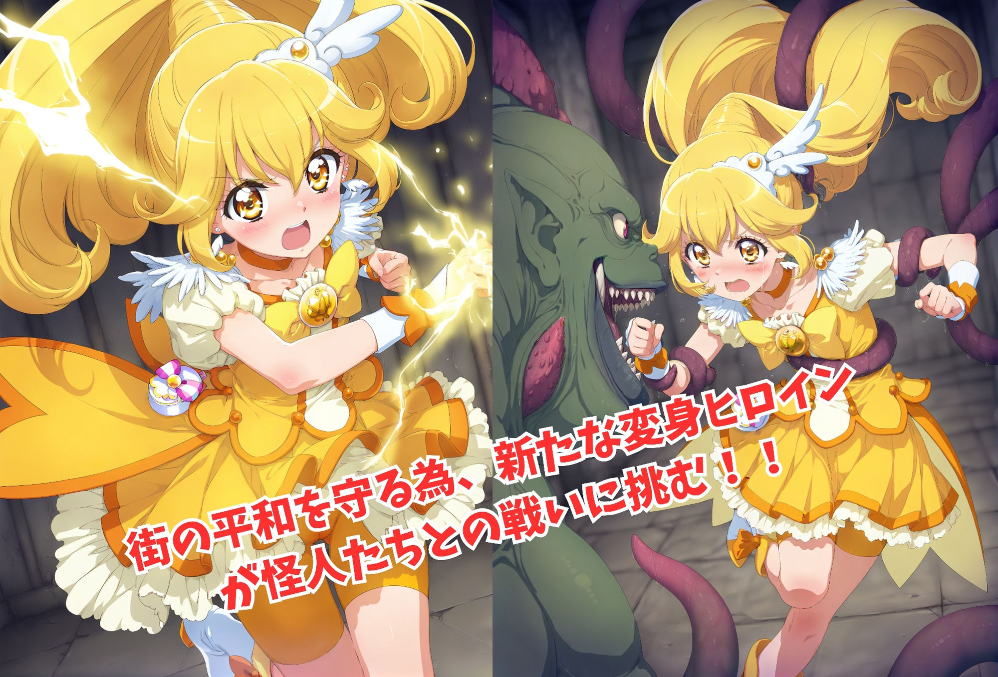 サンプル画像1:がんばれ！ピースちゃん☆(絵心あいのAI生成アトリエ) [d_474894]