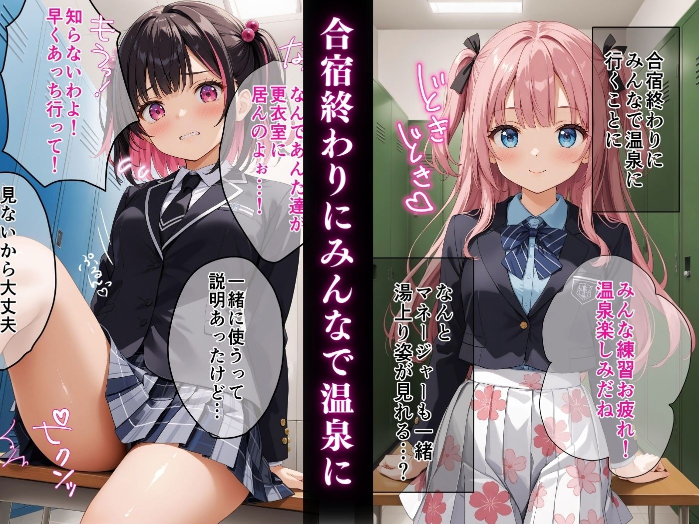 サンプル画像1:部活終わりに温泉に行ったら混浴温泉だった？【4K高画質】(AI Beauties Lab) [d_475011]