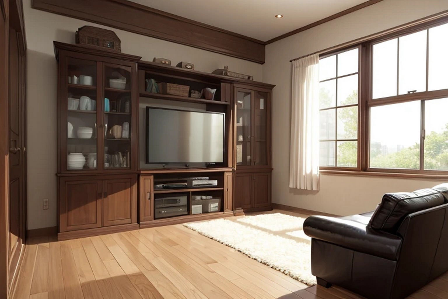 サンプル画像1:リビングルーム 背景素材2(豊川内角) [d_475062]