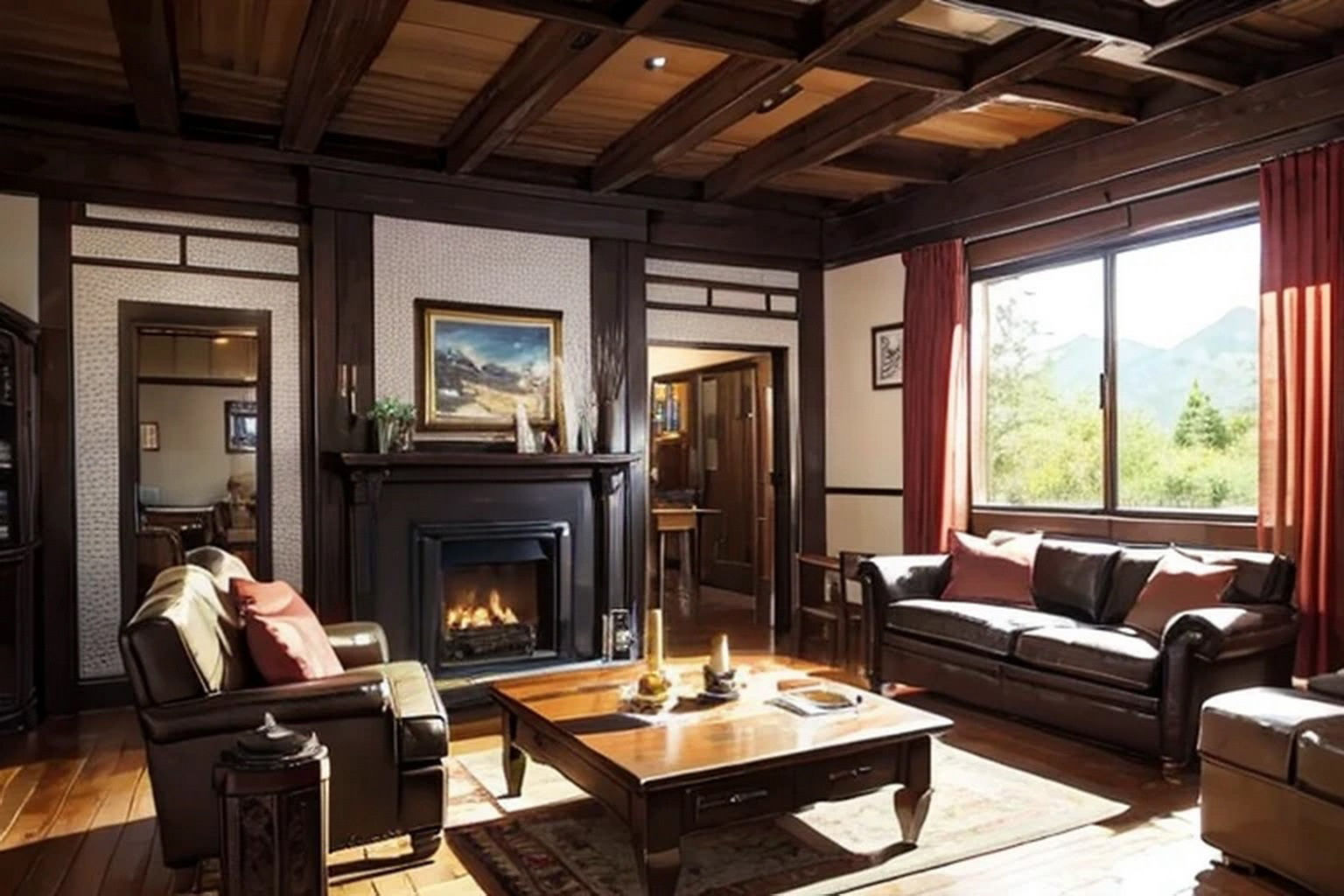 サンプル画像5:リビングルーム 背景素材2(豊川内角) [d_475062]