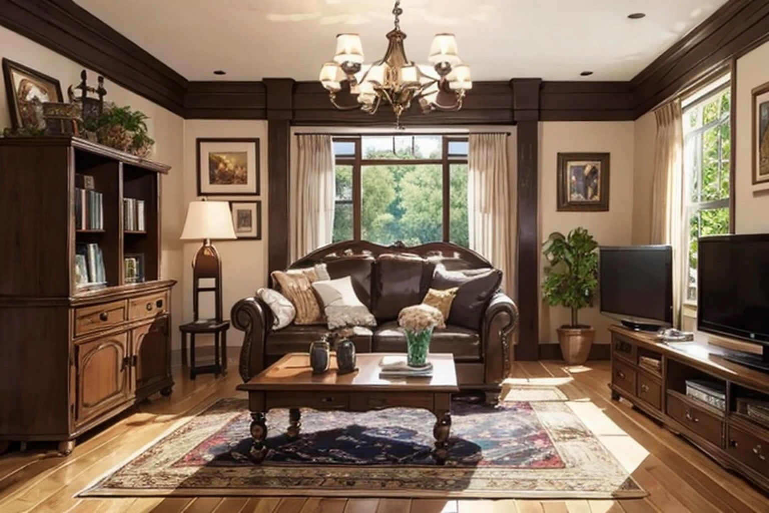 サンプル画像6:リビングルーム 背景素材2(豊川内角) [d_475062]