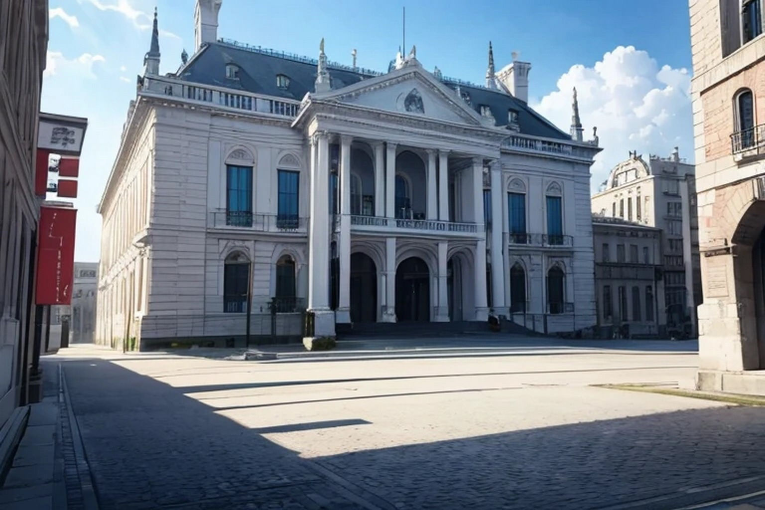 サンプル画像2:西洋の城・屋敷  背景素材(豊川内角) [d_475093]