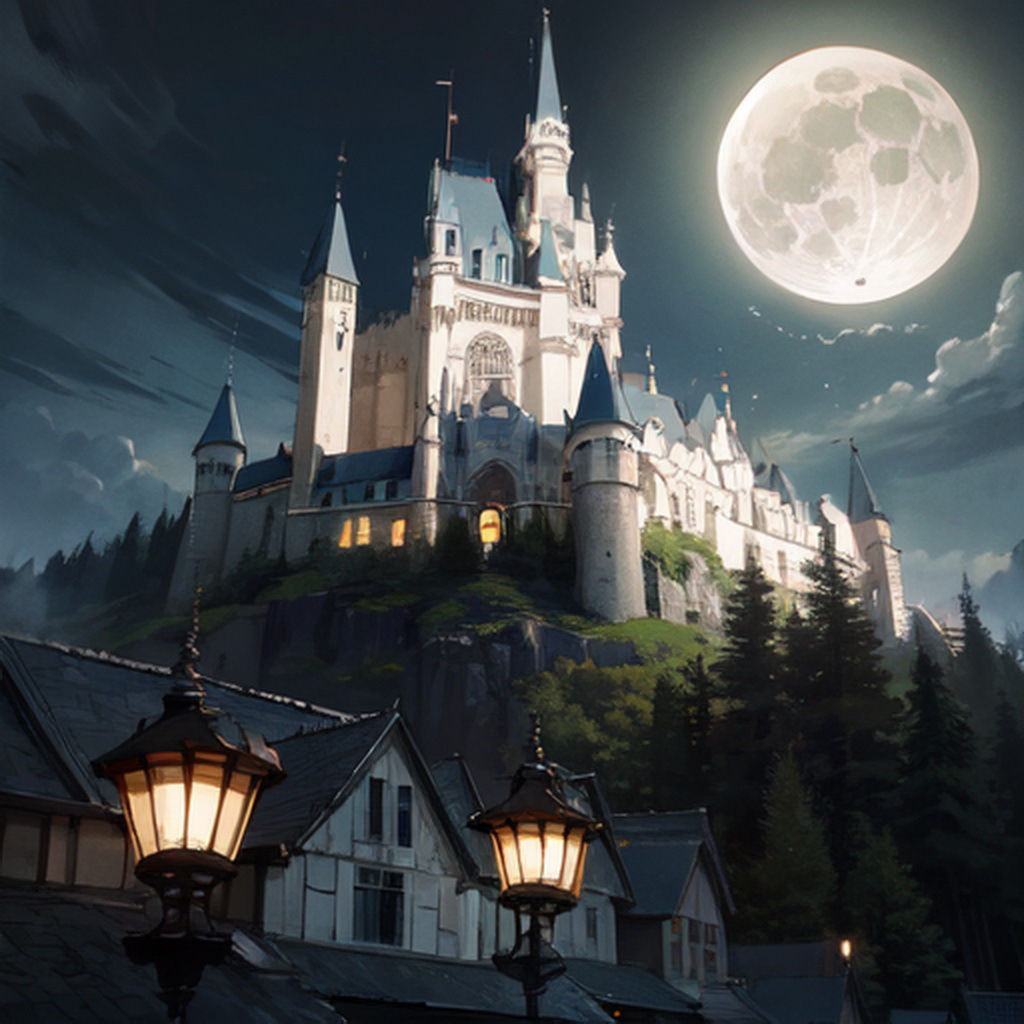 サンプル画像5:西洋の城・屋敷  背景素材(豊川内角) [d_475093]