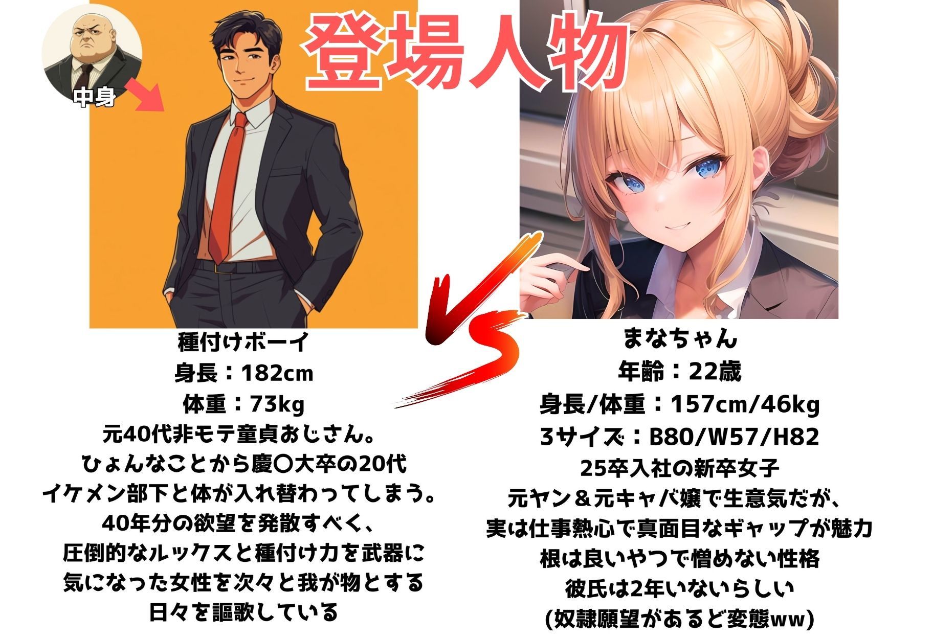 サンプル画像1:新卒ちゃんが上司に食われてた件〜元ヤン＆キャバ嬢のツンデレ女子編〜(イケメン部下と入れ替わってヤリたい放題な件) [d_475326]