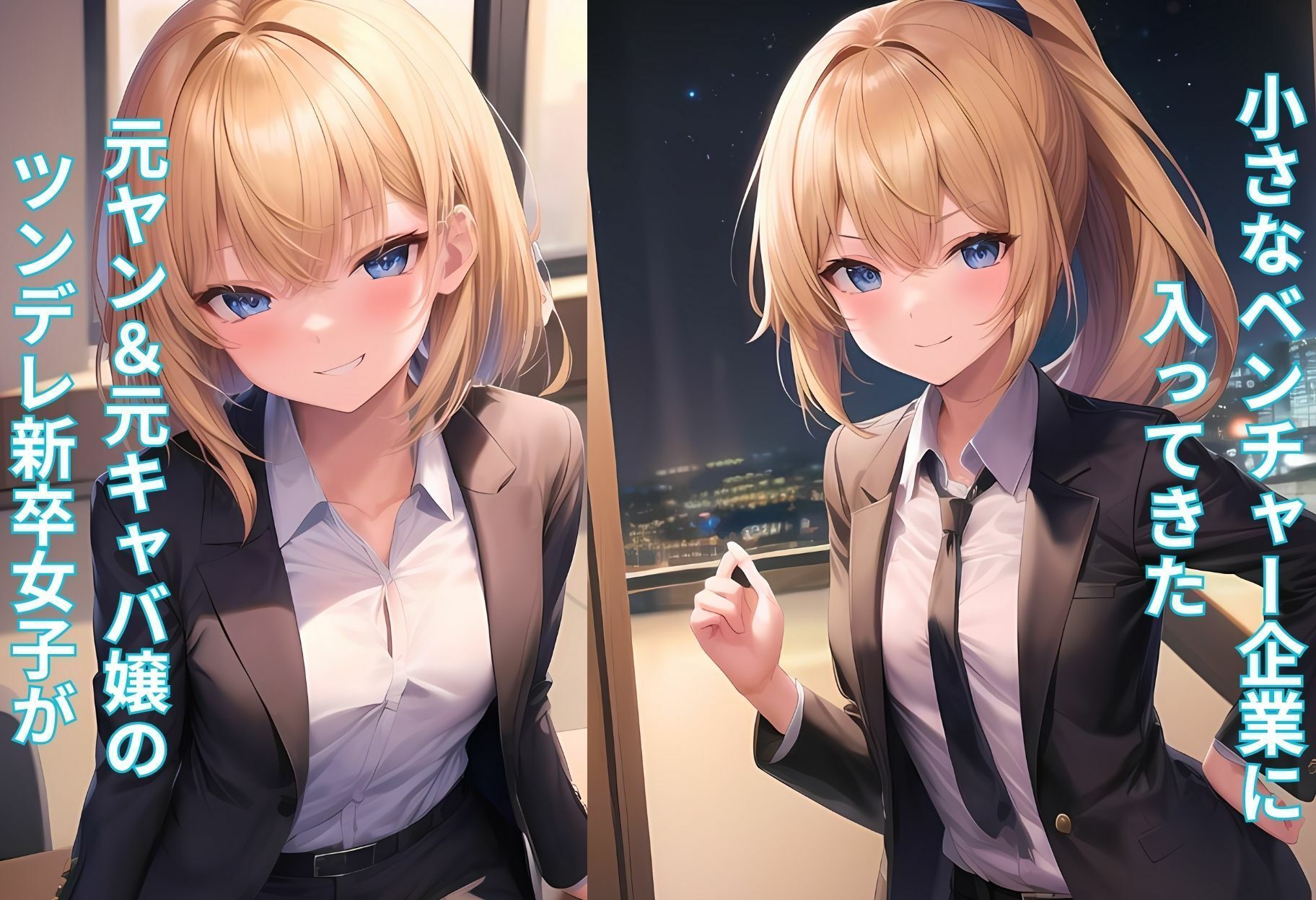 サンプル画像2:新卒ちゃんが上司に食われてた件〜元ヤン＆キャバ嬢のツンデレ女子編〜(イケメン部下と入れ替わってヤリたい放題な件) [d_475326]