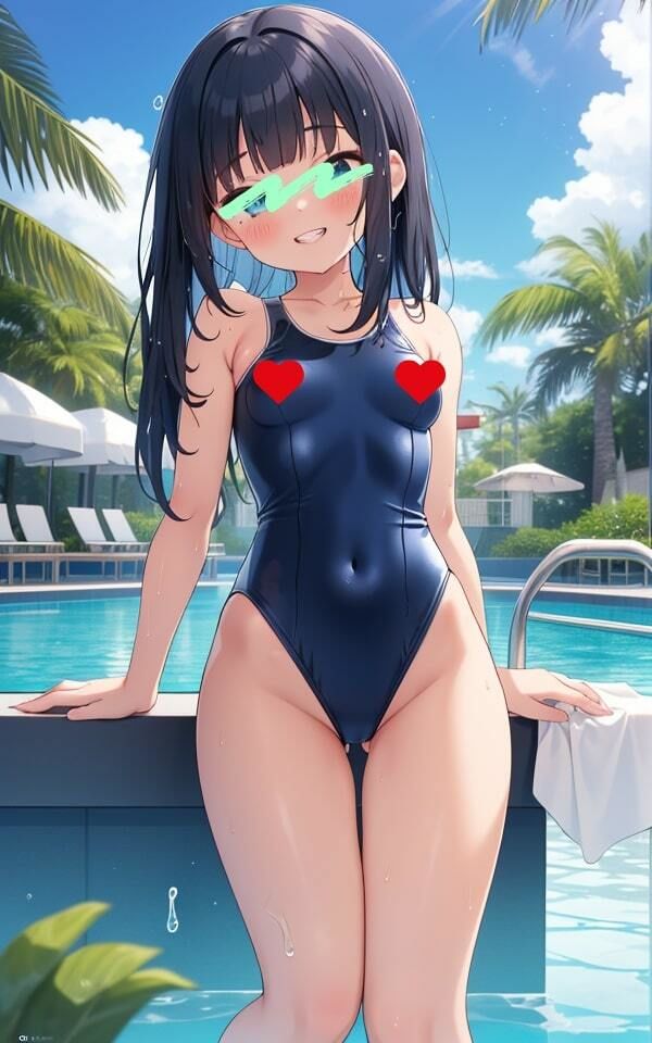 サンプル画像1:スク水のチクビがポチっとな？(天然アワビ) [d_475442]