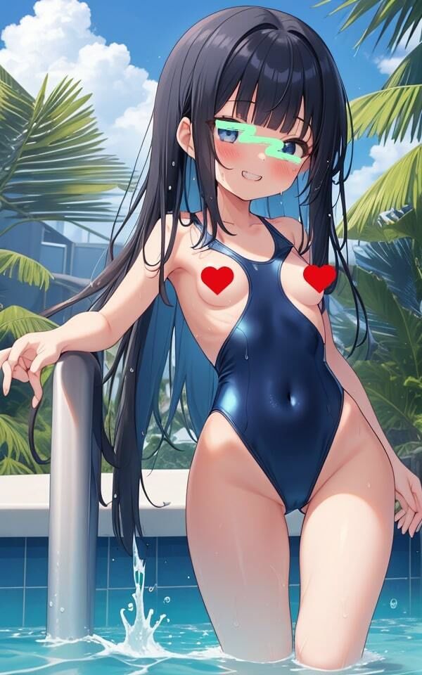 サンプル画像2:スク水のチクビがポチっとな？(天然アワビ) [d_475442]