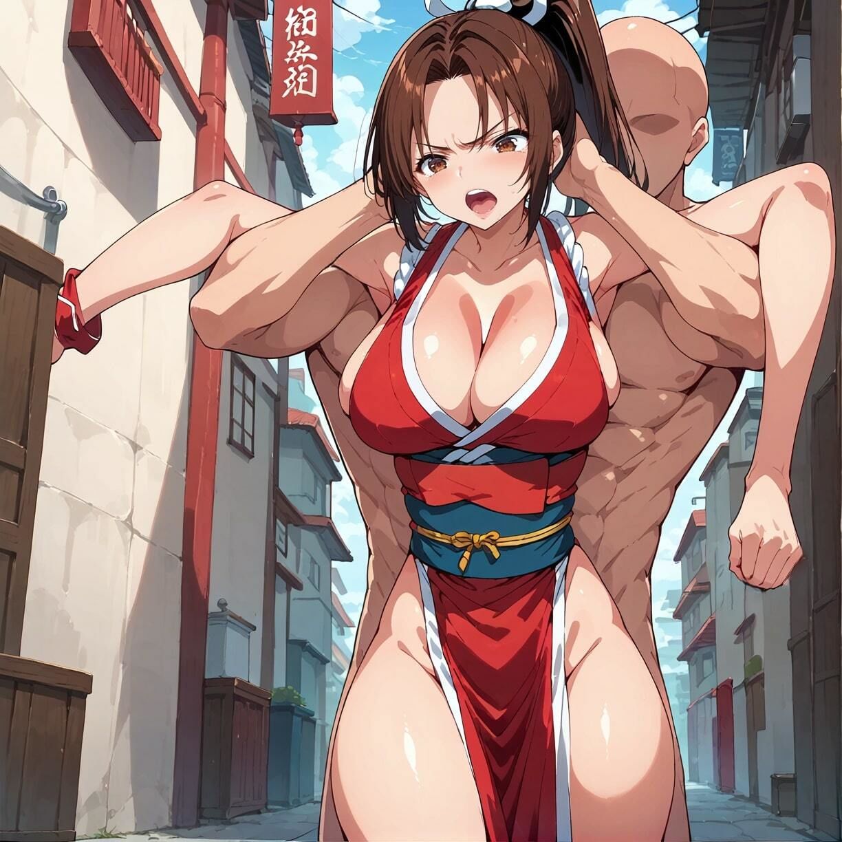 サンプル画像4:俺のマ〇 〜肉便器NO.22 不知火〇 〜ドスケベ衣装で戦う妖艶なおっぱいくノ一〜(俺のAIする肉便器) [d_475589]