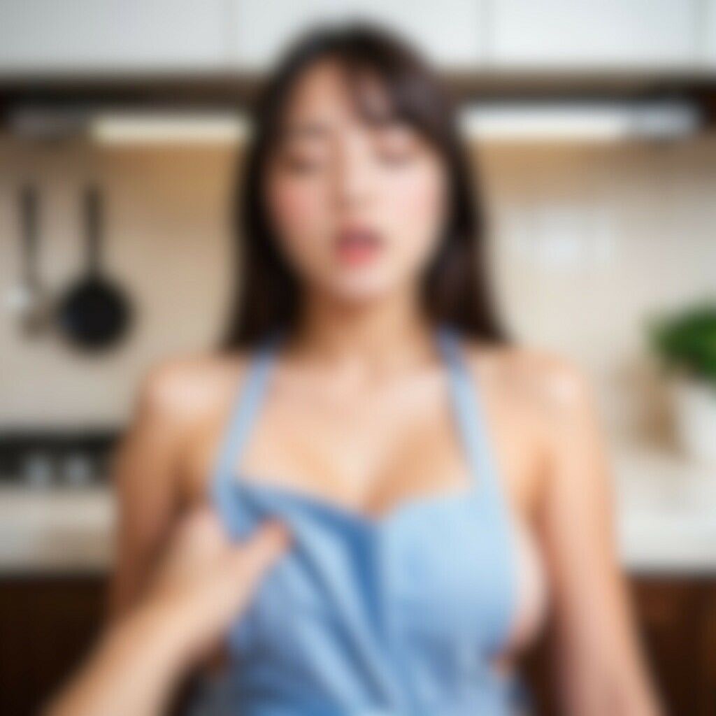 サンプル画像5:料理教室の先生が裸エプロンだったのでイチャついてきた(AI美エロ) [d_475718]