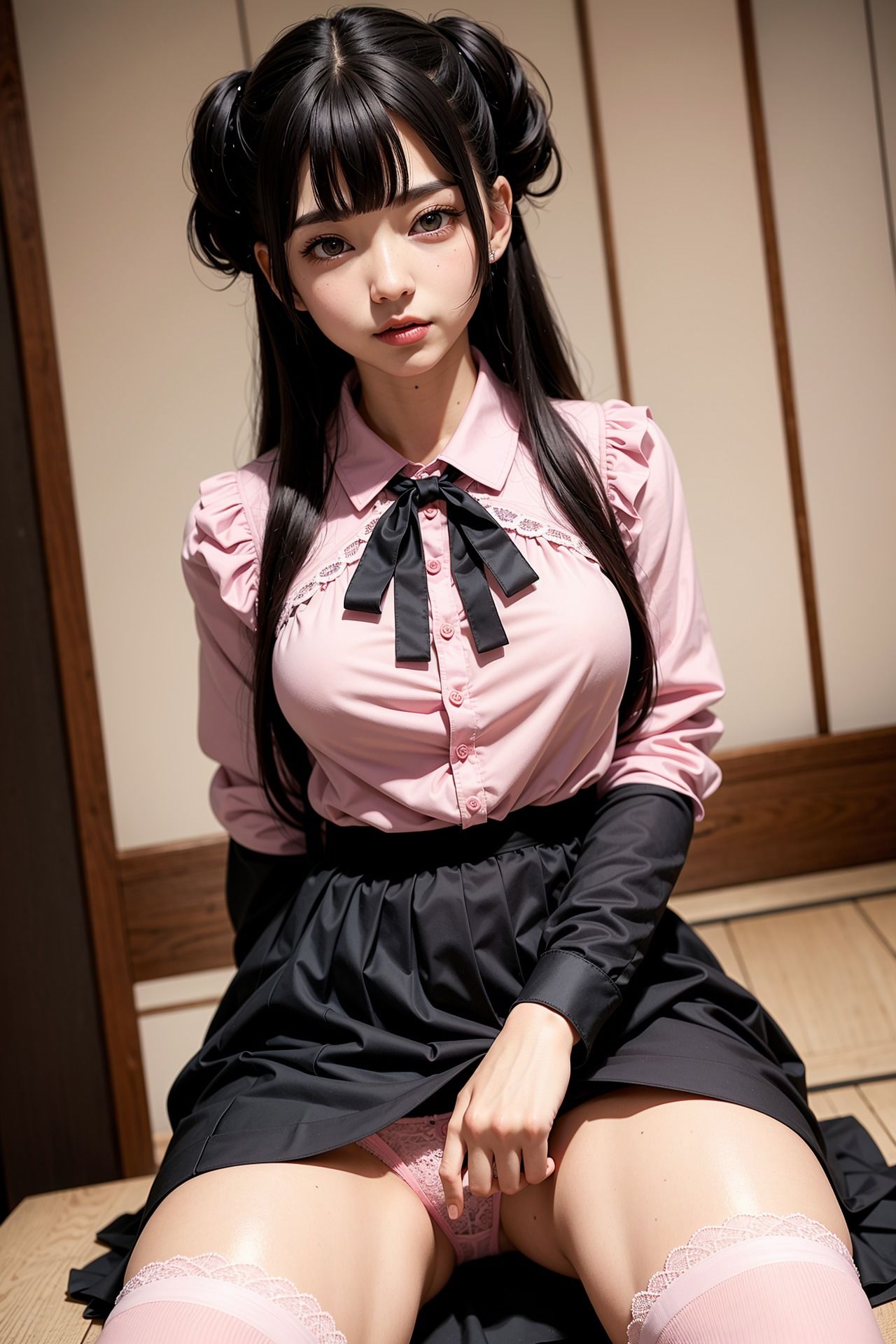 サンプル画像2:ト〇横量産型女子の開脚パンチラ(AIenough) [d_475867]