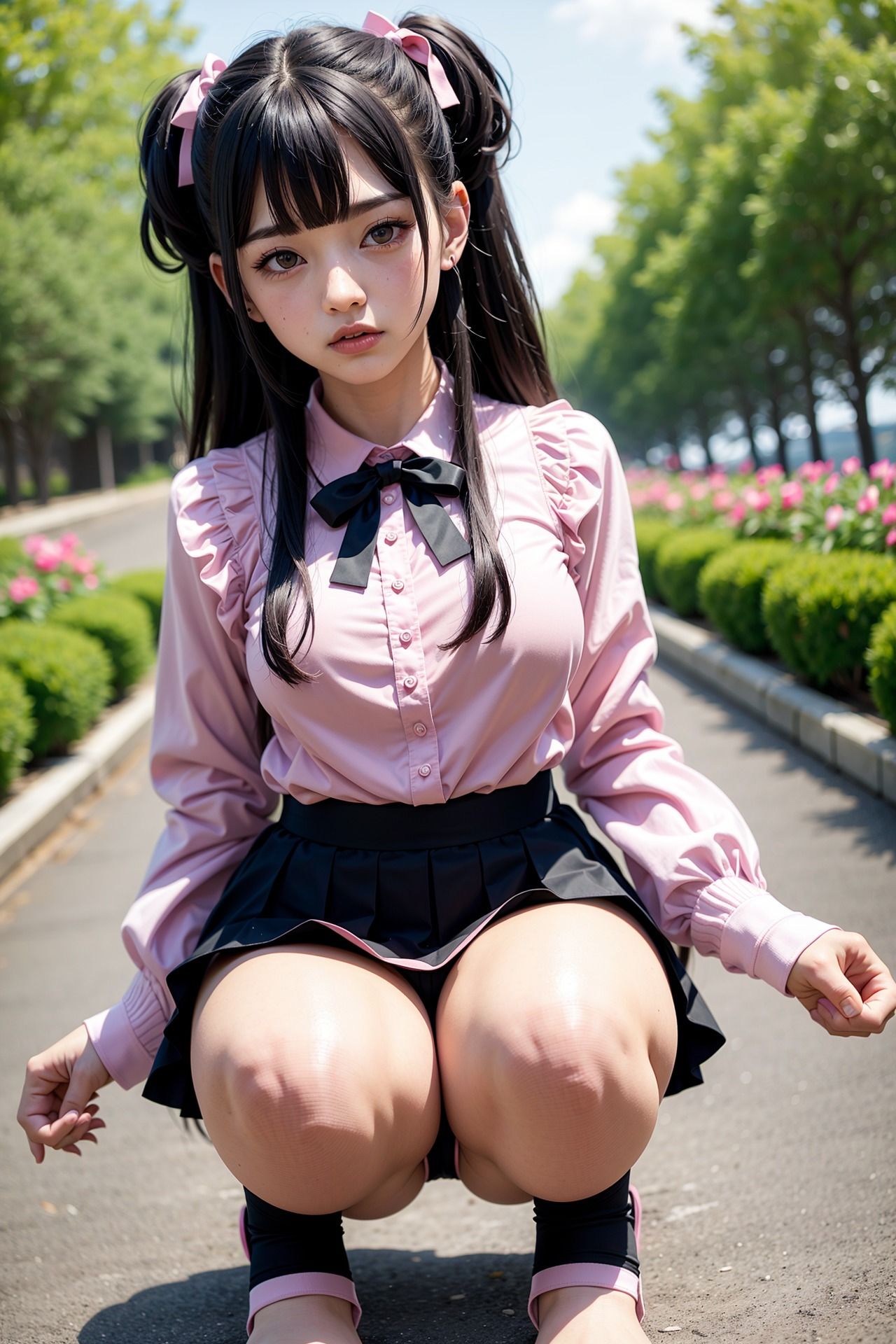 サンプル画像4:ト〇横量産型女子の開脚パンチラ(AIenough) [d_475867]