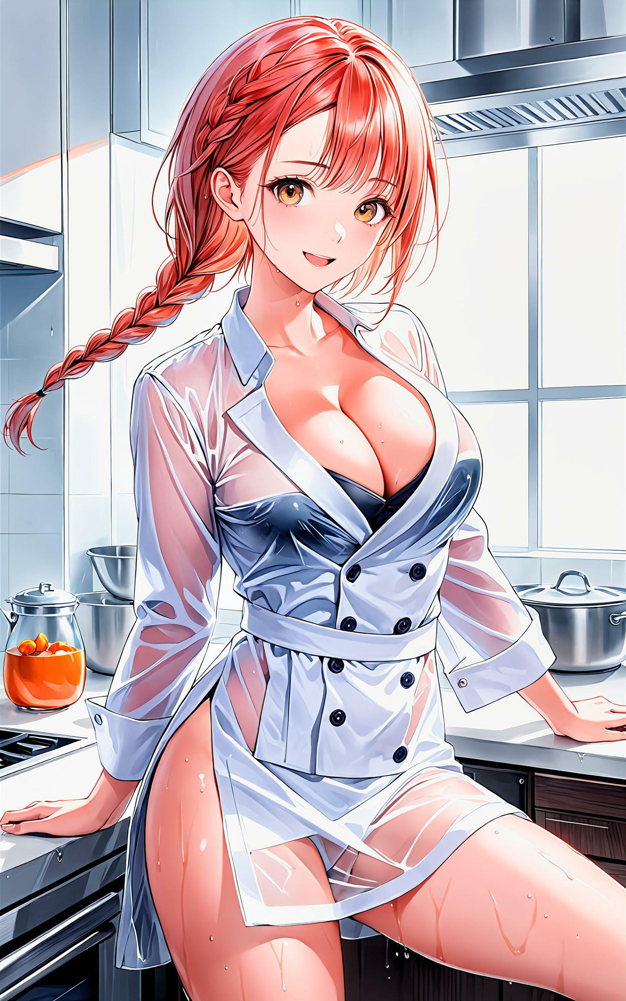 サンプル画像3:エチエチ料理長さん この料理にエッチな媚薬とか入ってませんよね？ vol.1(AIエチエチ部) [d_475871]