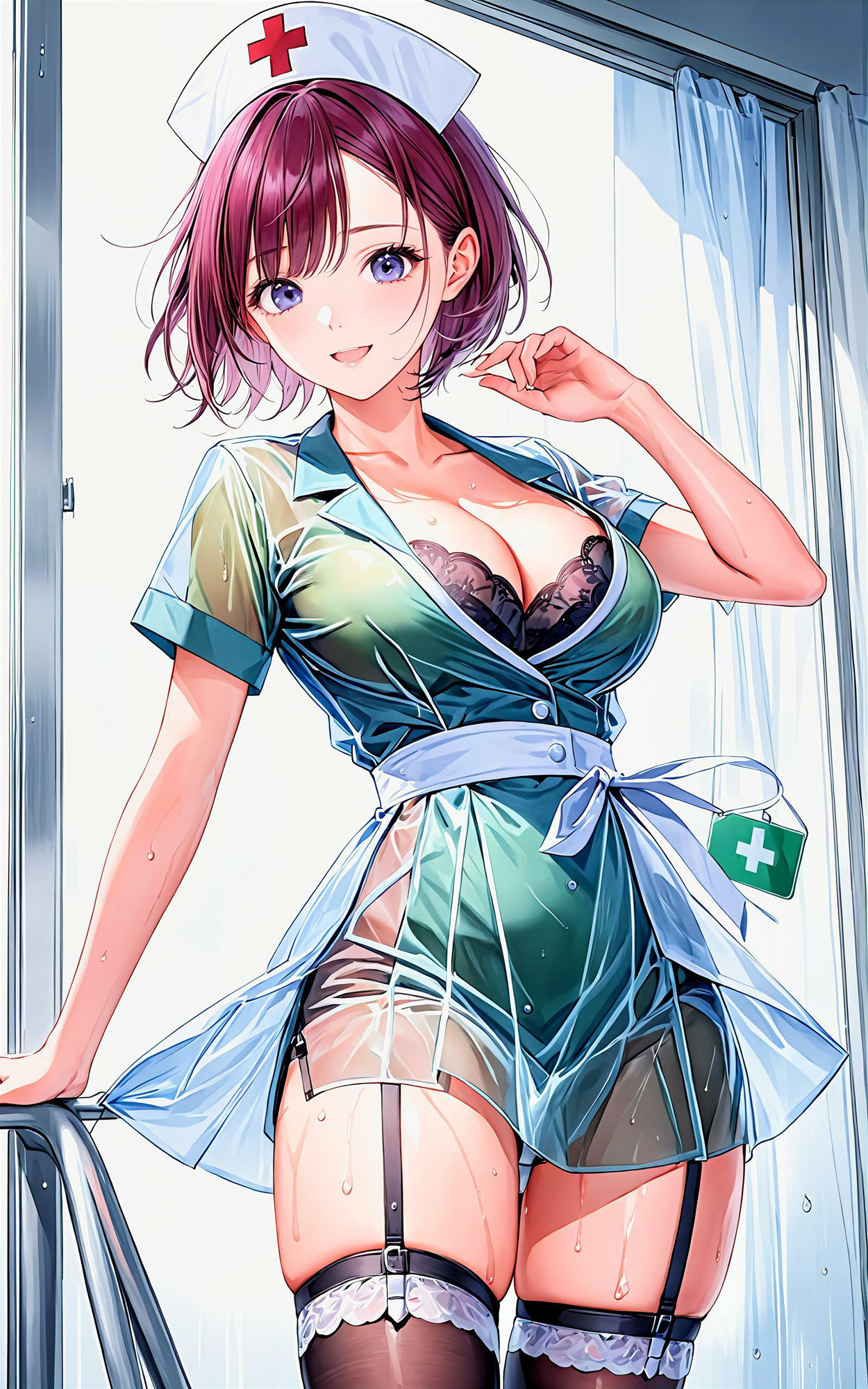 サンプル画像3:エチエチナースさん えちえちナースさんのせいで一生治らない病気にかかった件！ vol.1(AIエチエチ部) [d_475873]