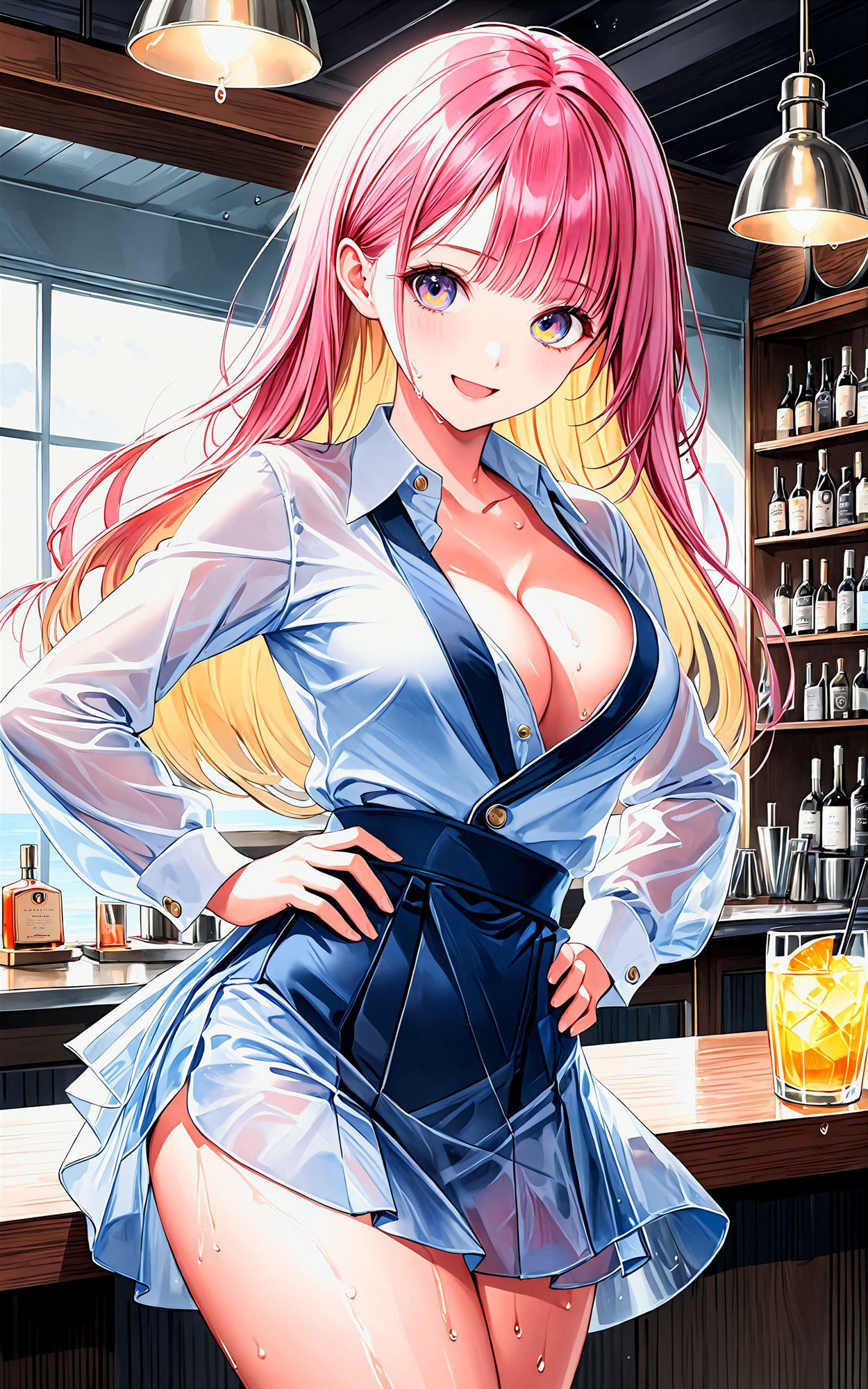 サンプル画像1:エチエチバーテンダーさん えちえちエキスで香りづけされたら今夜は帰れないんだがw vol.1(AIエチエチ部) [d_475874]