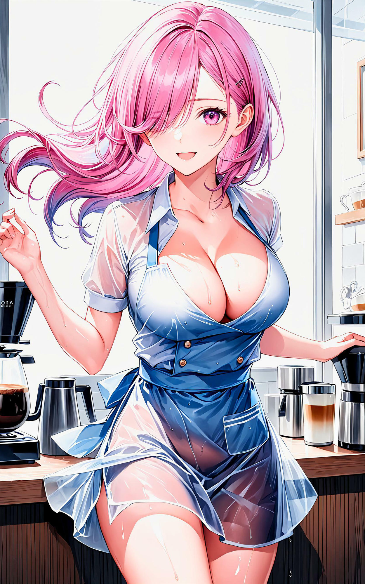 サンプル画像1:エチエチバリスタさん 昼下がりなのにそんなに急接近されたら夜が待てないんだがw vol.1(AIエチエチ部) [d_475877]