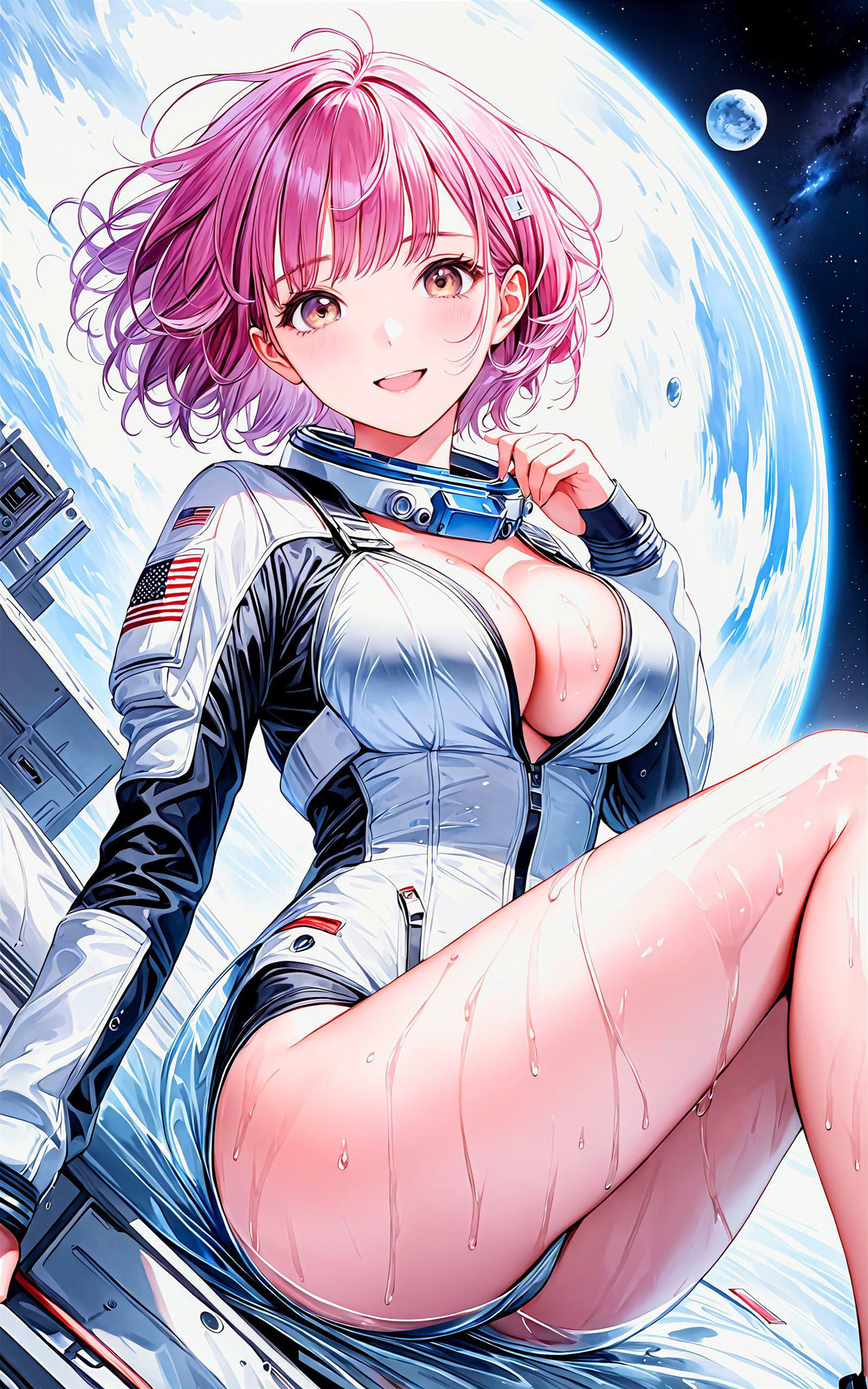 サンプル画像2:エチエチ宇宙飛行士さん 地球の色なんてどうでもよくなる宇宙飛行士さんがエッチな件！ vol.1(AIエチエチ部) [d_475879]