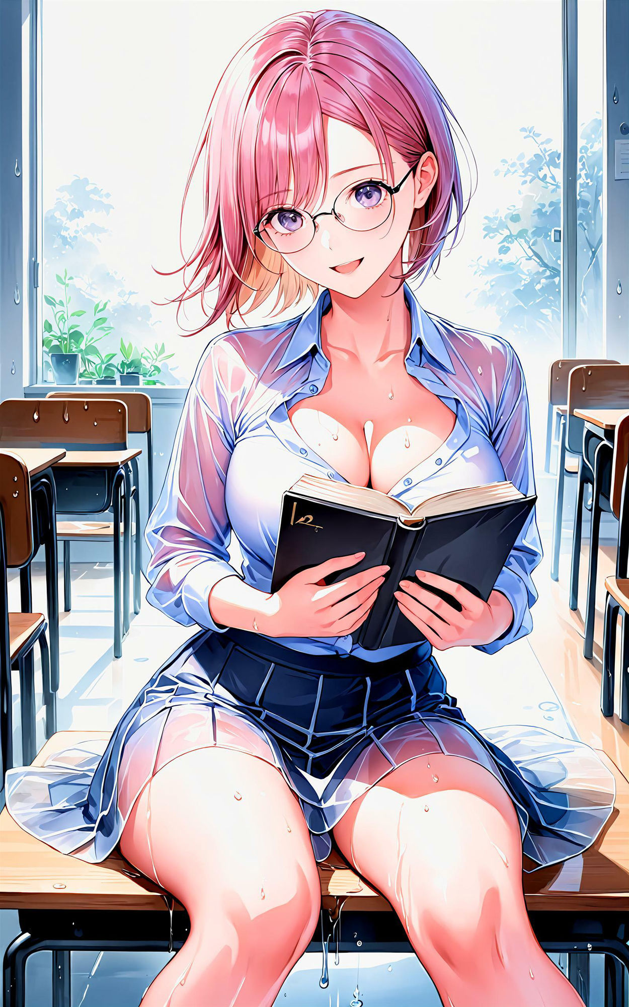 サンプル画像2:エチエチ女教師さん ドジっ子先生がえちえちすぎて成績がさがる件！ vol.1(AIエチエチ部) [d_475883]