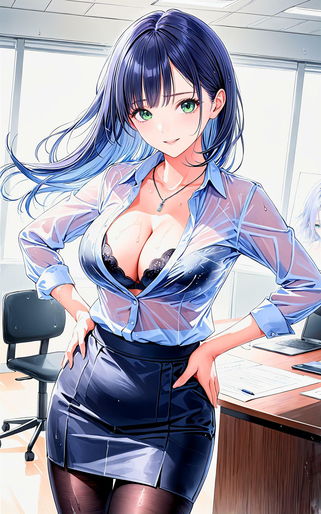 サンプル画像5:エチエチ秘書さん こんなオフィスじゃ損益分岐点も秒で突破なんだがw vol.1(AIエチエチ部) [d_475891]