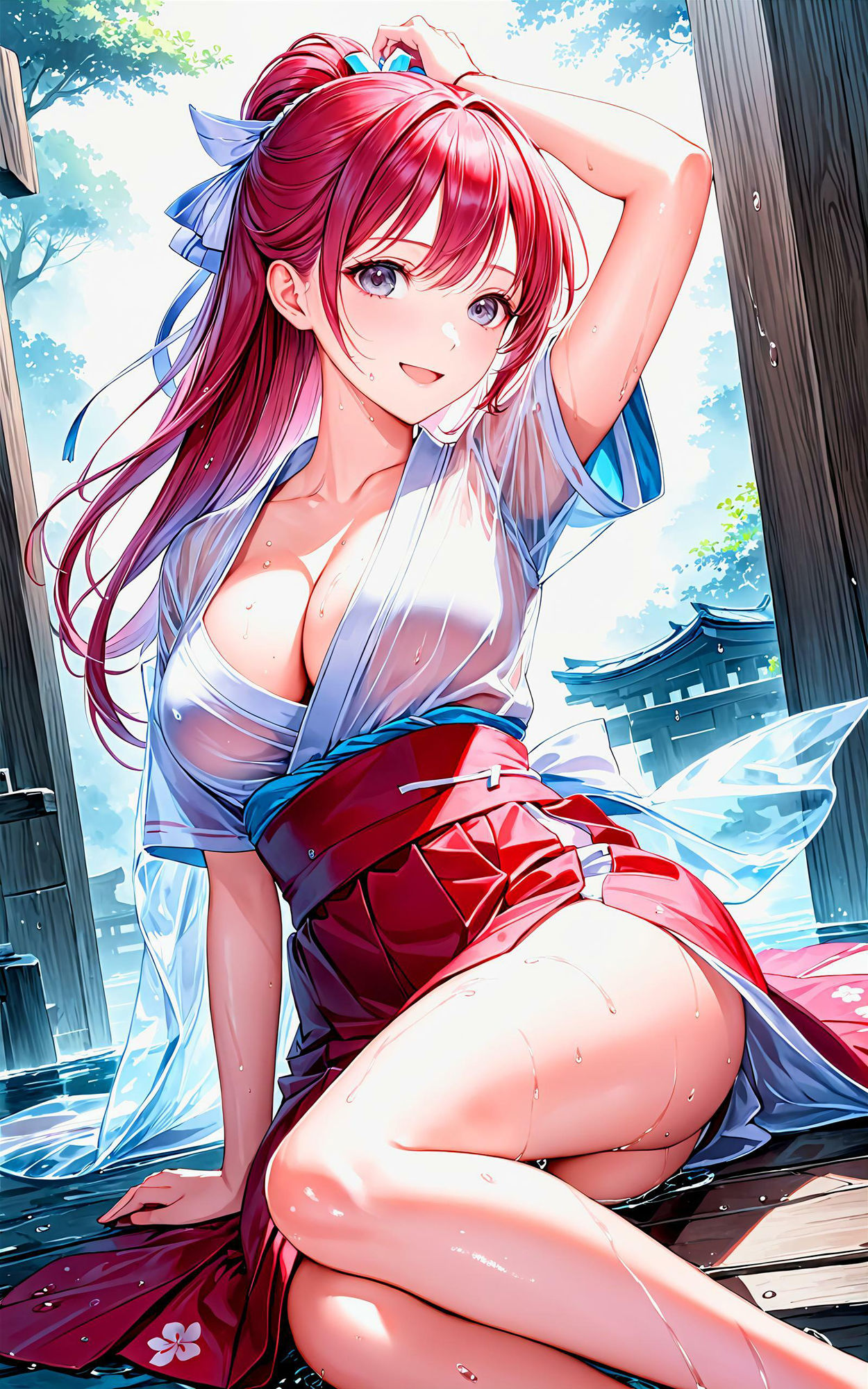 サンプル画像2:エチエチ巫女さん 罰があったってもいいから巫女さんと仲良くなりたい件！ vol.1(AIエチエチ部) [d_475894]