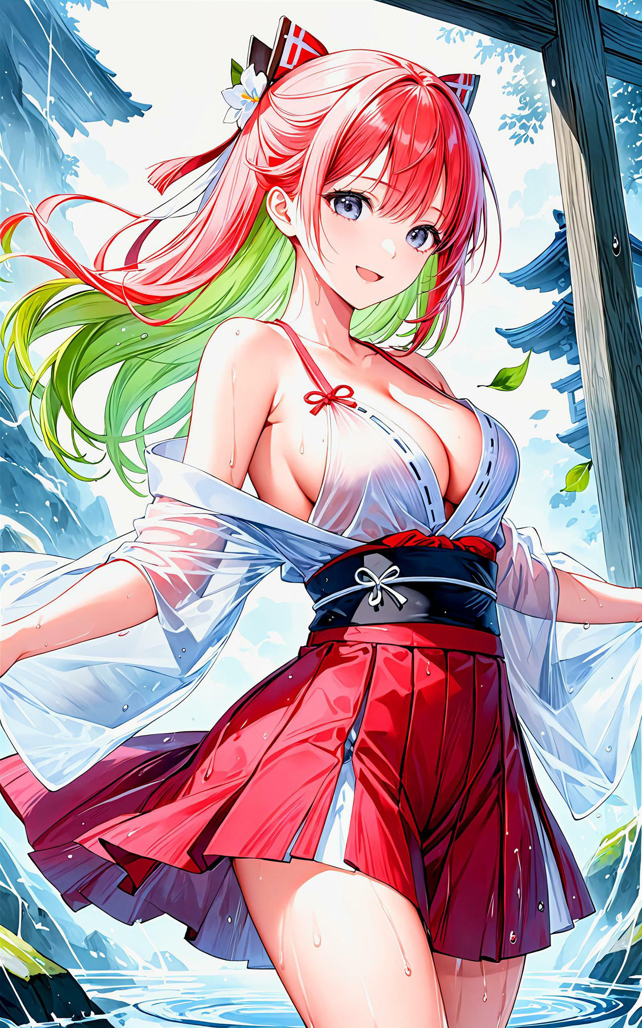 サンプル画像4:エチエチ巫女さん 罰があったってもいいから巫女さんと仲良くなりたい件！ vol.1(AIエチエチ部) [d_475894]