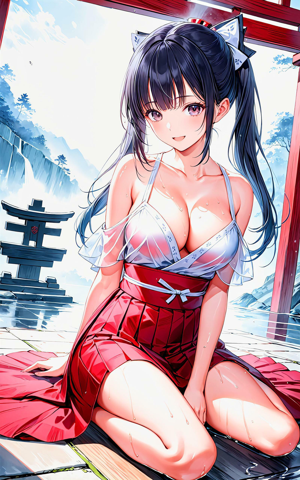 サンプル画像5:エチエチ巫女さん 罰があったってもいいから巫女さんと仲良くなりたい件！ vol.1(AIエチエチ部) [d_475894]