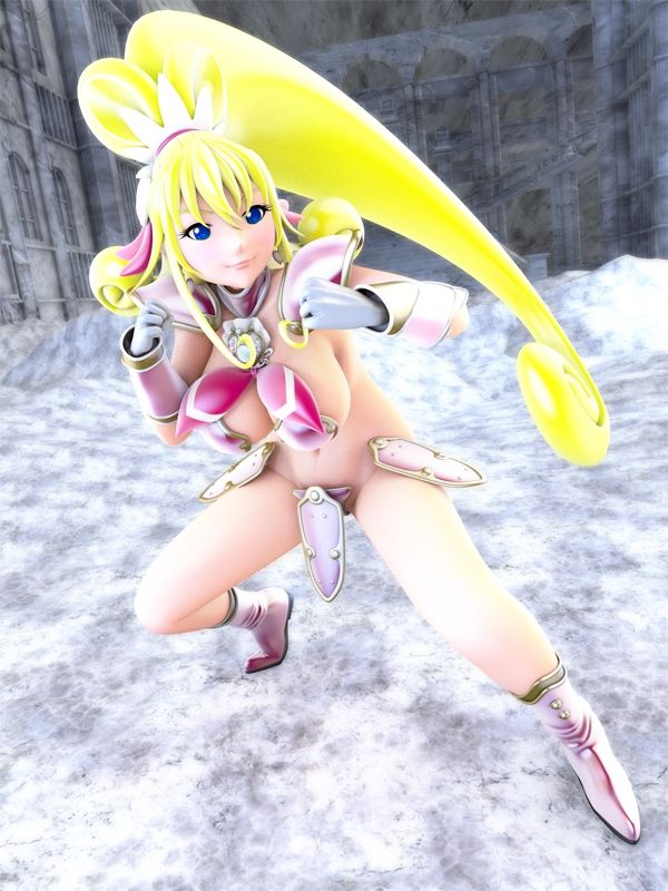 サンプル画像1:伝説の戦士ハーティアVS蝶獣モンスターテフテフ(四次元少女ネオス) [d_475950]