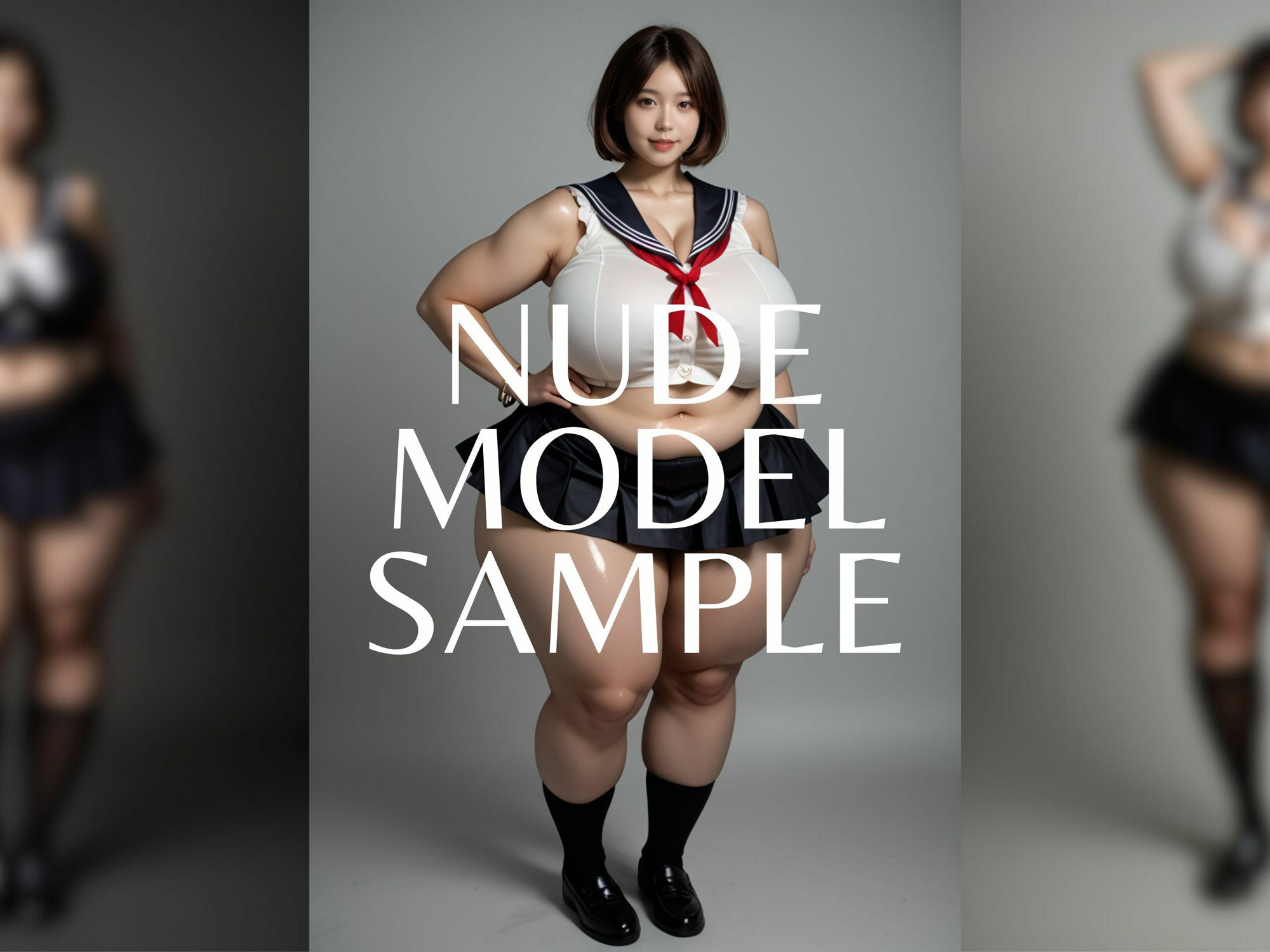 サンプル画像1:NIKUKAN NUDE MODEL_vol6_制服ぽっちゃり娘(肉感至上主義) [d_476020]