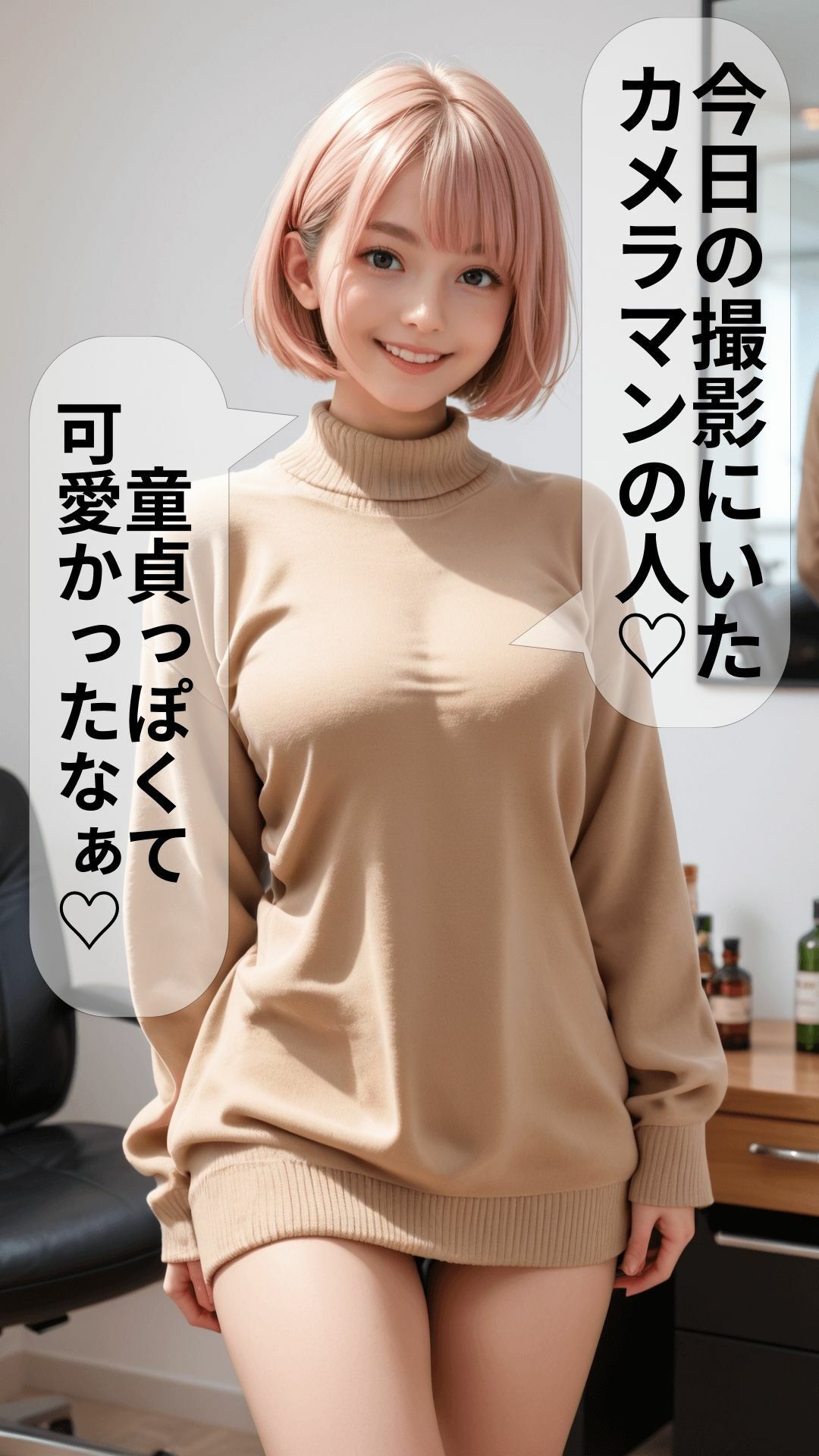 サンプル画像5:【オナ美女】チカ編 《美容師＆モデル》の大人気インフルエンサーの秘密(ココタ☆あの人気声優との絶頂コラボ作品販売中！) [d_476042]