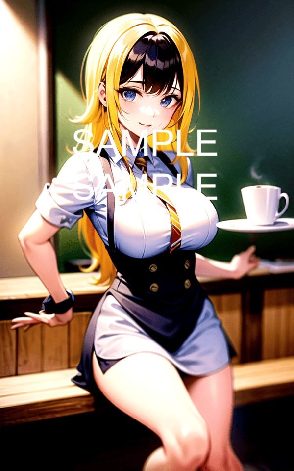 サンプル画像5:【300枚以上】ウェイトレス美女イラスト集(ラテ) [d_476061]