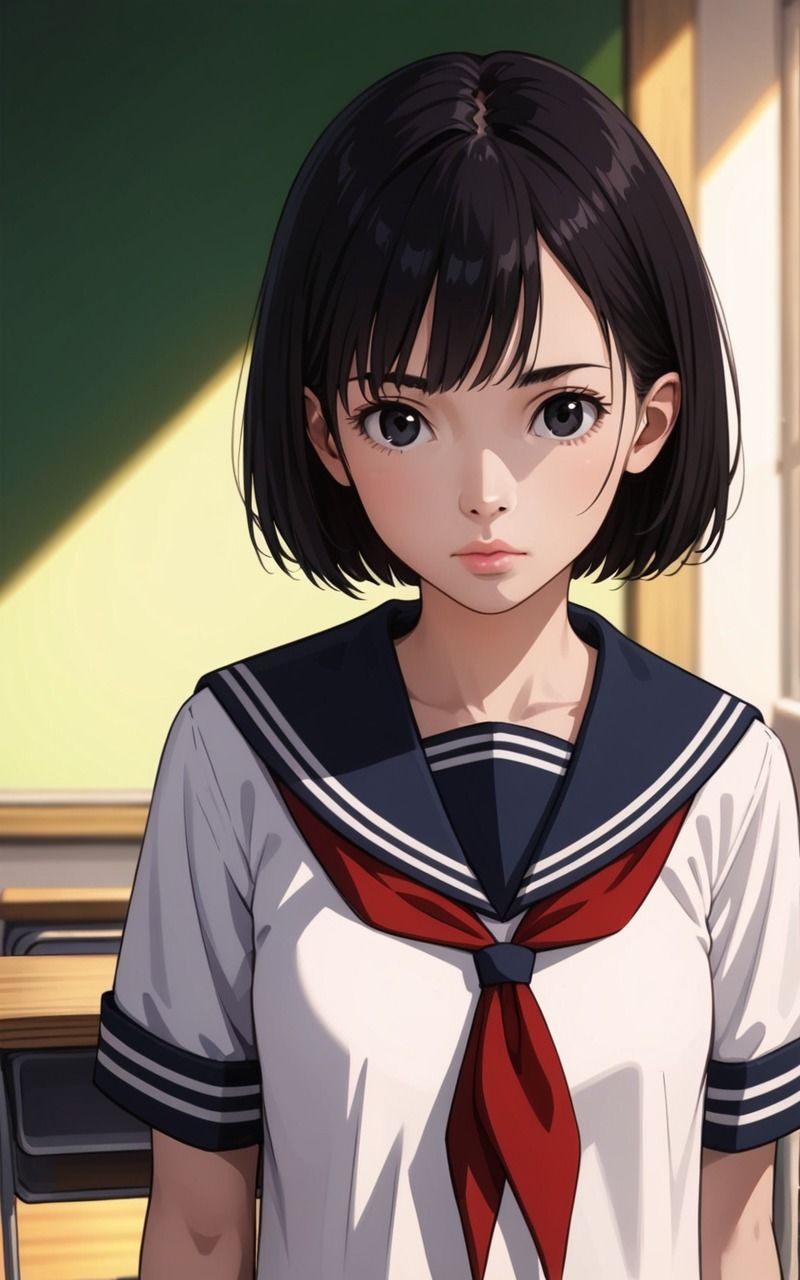 サンプル画像4:女子校生は乳首が敏感(AI理想郷) [d_476085]