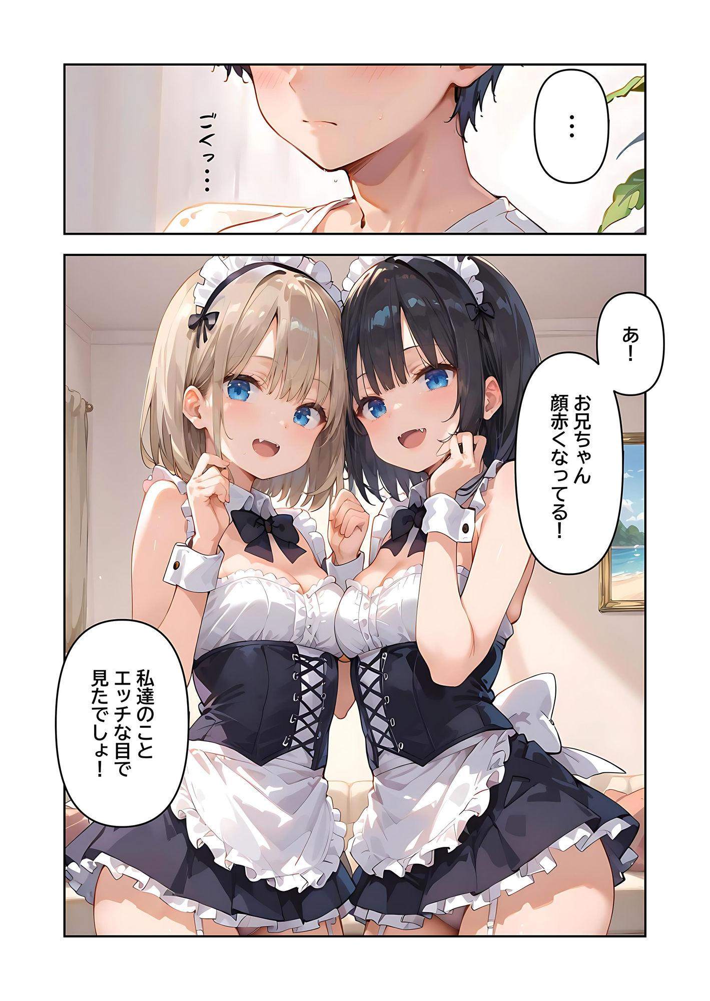 サンプル画像3:双子の義妹が誘惑してくるので××してやった件(aiもちち) [d_476088]