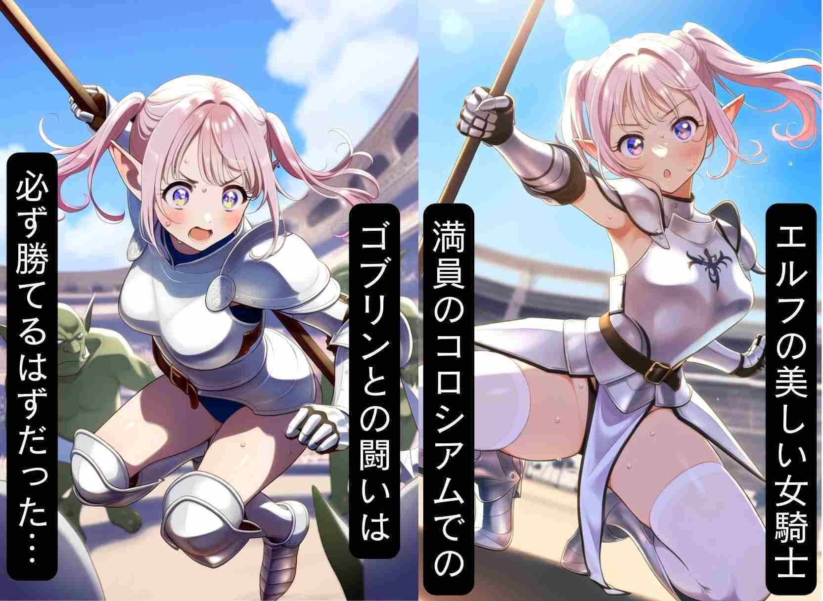 サンプル画像1:異世界エルフ女騎士が衆人環視の中、ゴブリンに敗北セックス(シコリの森) [d_476117]