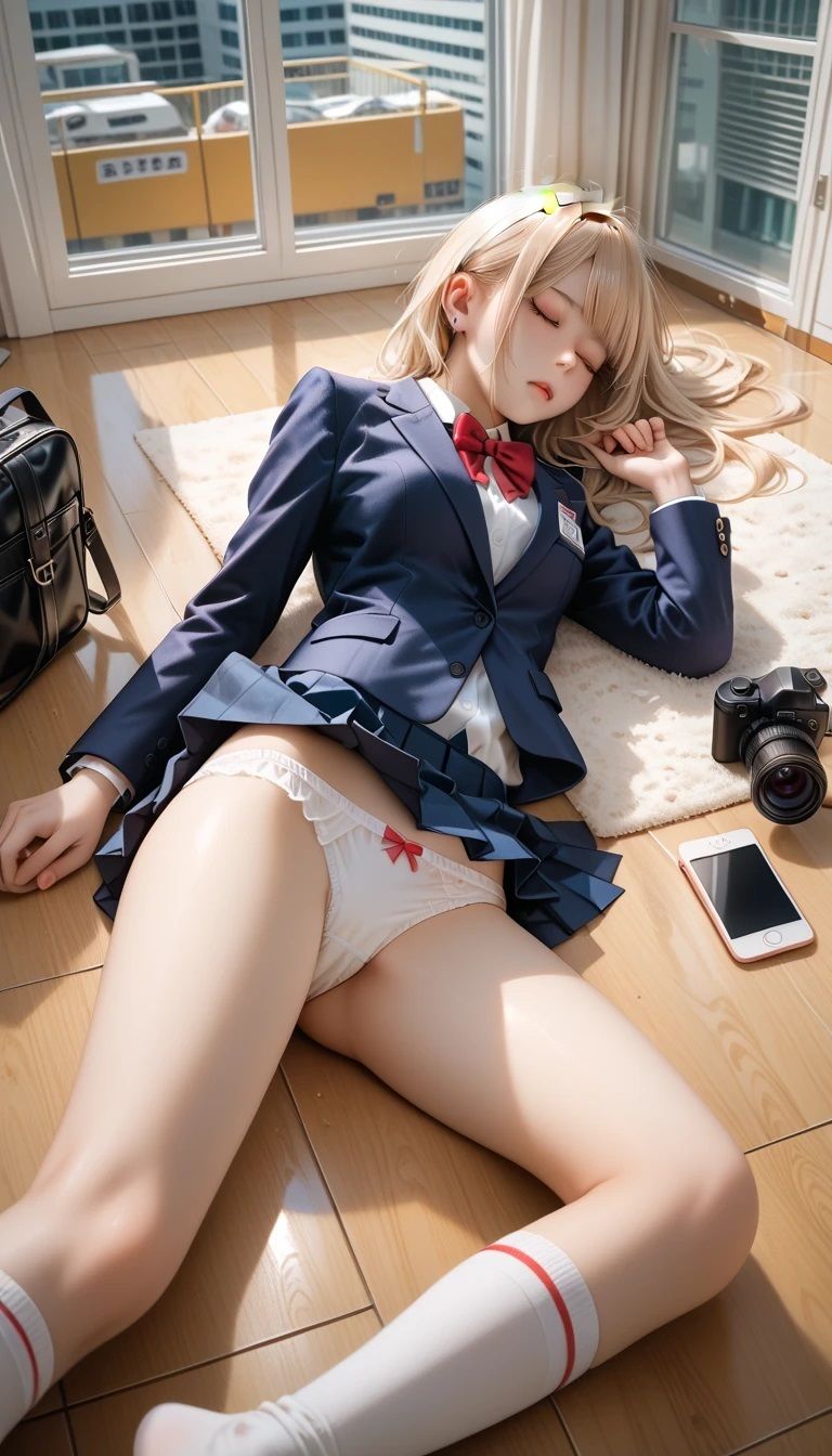 サンプル画像1:金髪JK眠れるパンチラ画像集(榊原大造) [d_476284]