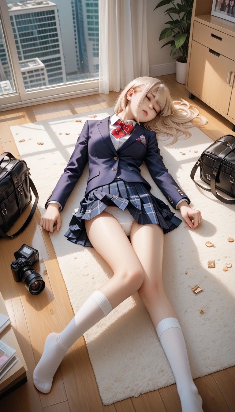 サンプル画像4:金髪JK眠れるパンチラ画像集(榊原大造) [d_476284]