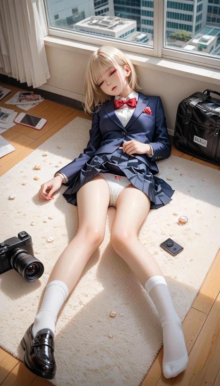 サンプル画像5:金髪JK眠れるパンチラ画像集(榊原大造) [d_476284]