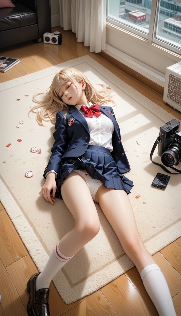 サンプル画像6:金髪JK眠れるパンチラ画像集(榊原大造) [d_476284]