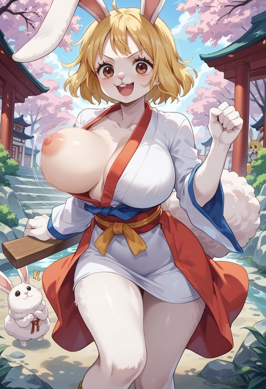 サンプル画像5:【キャ○ットイラストエロ画像】性癖を破壊するエロさ？！ワ○ピースに登場するエッチな兎ちゃんのエロ画像集(エロココ！) [d_476439]