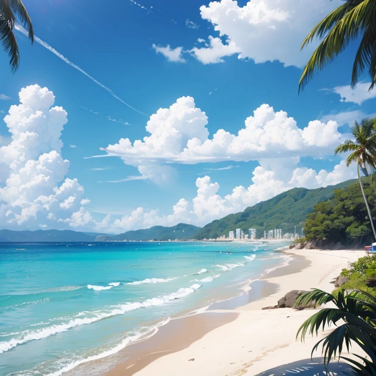 サンプル画像2:海・浜辺  背景素材(豊川内角) [d_476546]