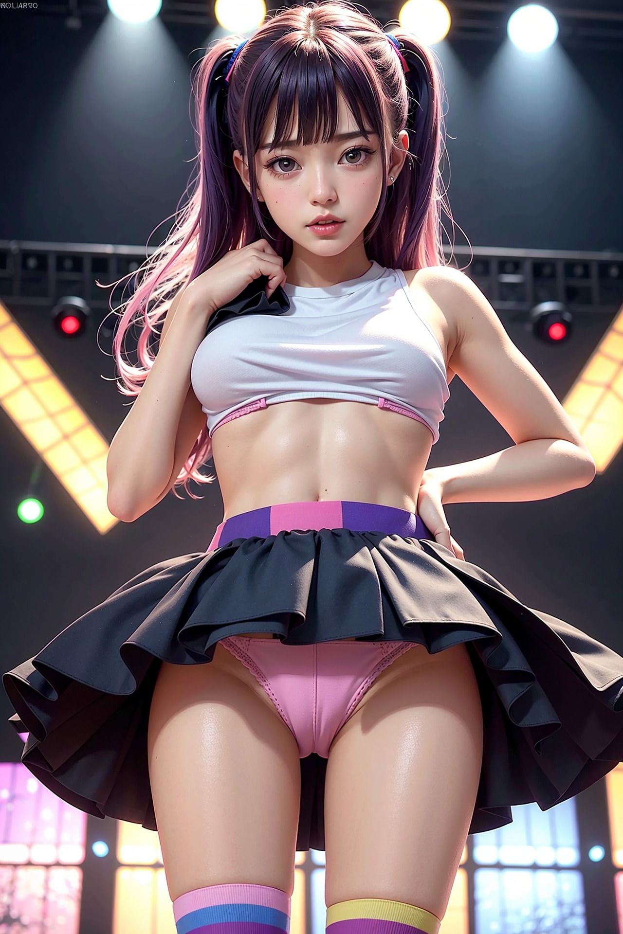 サンプル画像2:虹色担当ぱんちらアイドル(AIenough) [d_476558]