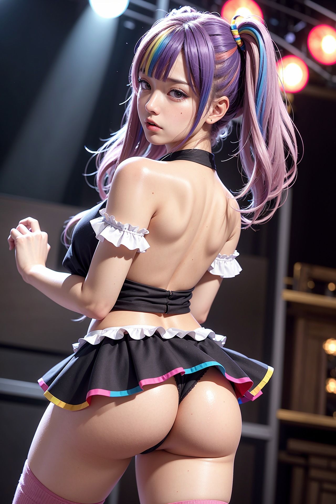 サンプル画像5:虹色担当ぱんちらアイドル(AIenough) [d_476558]