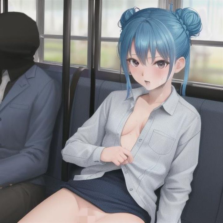 サンプル画像2:青髪おだんごちゃんのどこでも露出！！(まんまんちん) [d_476898]