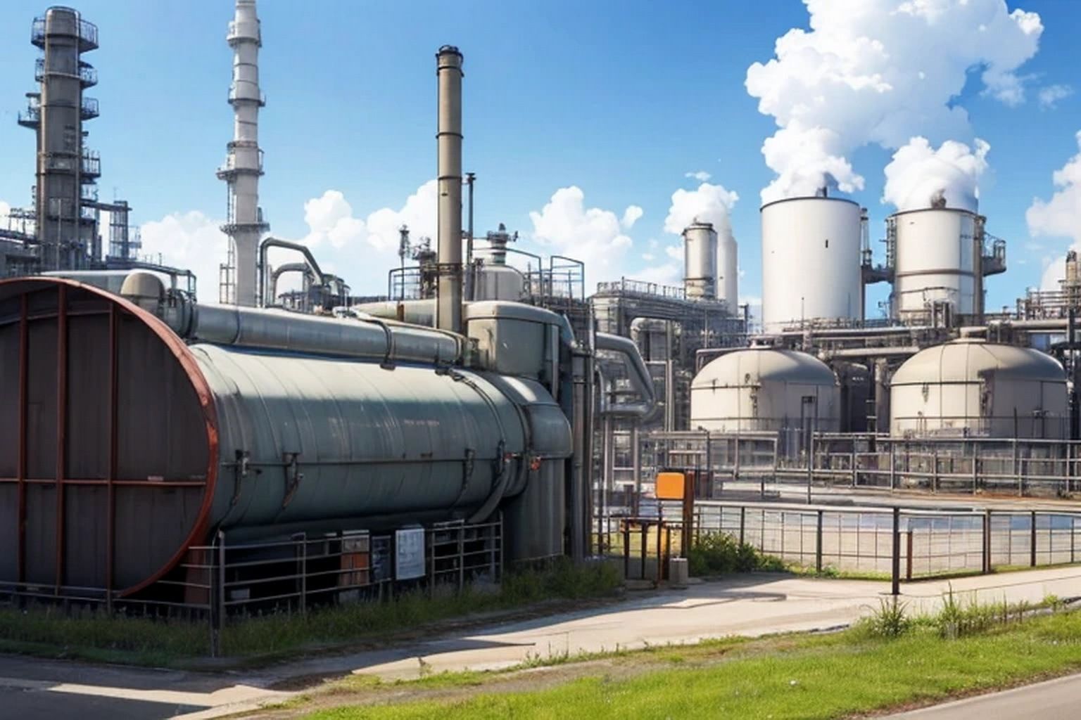 サンプル画像3:コンビナート  背景素材(豊川内角) [d_477008]