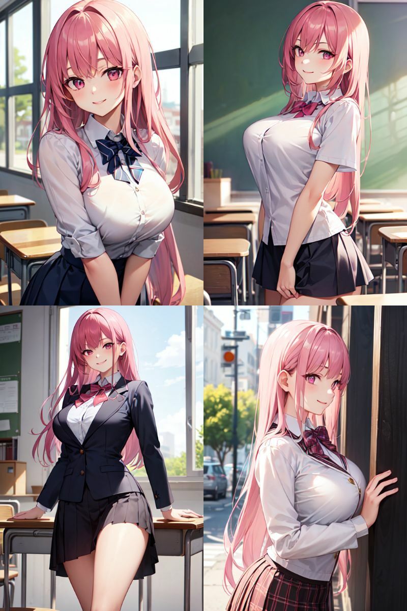 サンプル画像1:ピンク髪巨乳彼女と帰宅してすぐHしちゃいました！(かまかま) [d_477042]