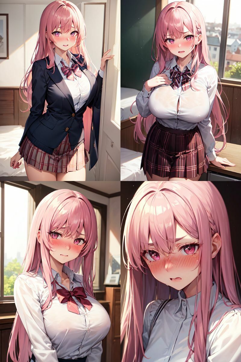 サンプル画像2:ピンク髪巨乳彼女と帰宅してすぐHしちゃいました！(かまかま) [d_477042]